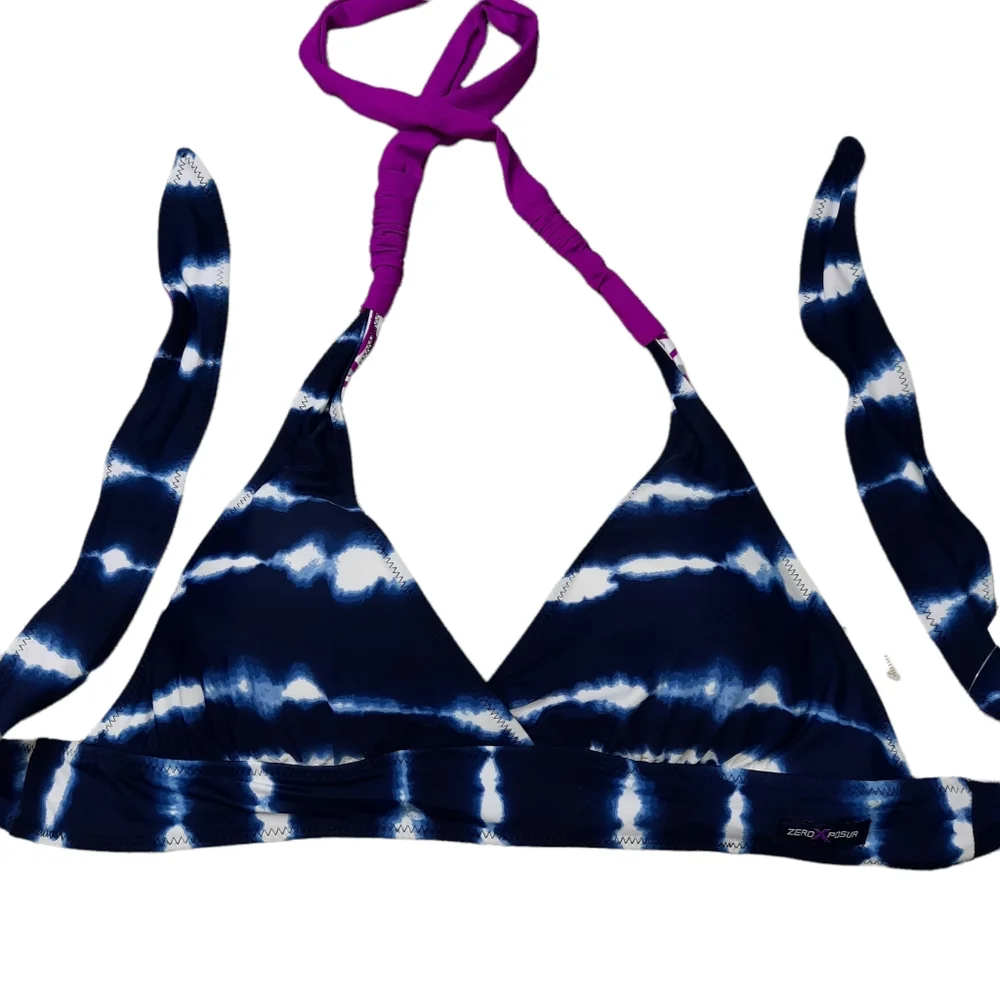 ZeroXposur Bikini Top Reversible Halter NWT SZ 12